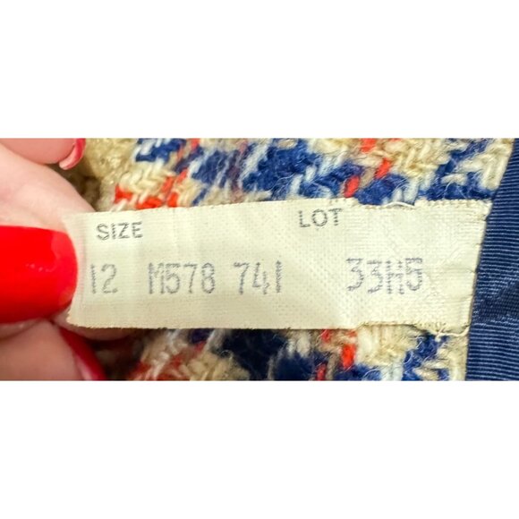 VINTAGE 70s PENDLETON SUIT JACKET SIZE 12 RED TARTAN PLAID FULLY LINED WOMENS - Picture 5 of 6